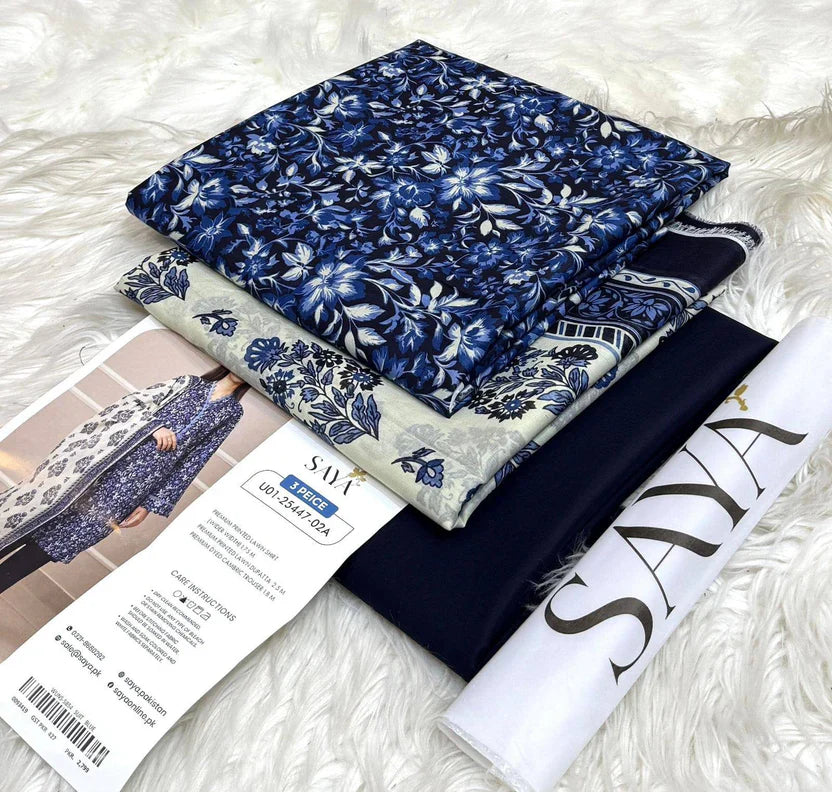 Pre Season Summer Sale 3Pcs Bin Saeed Printed Lawn [Random Articles]