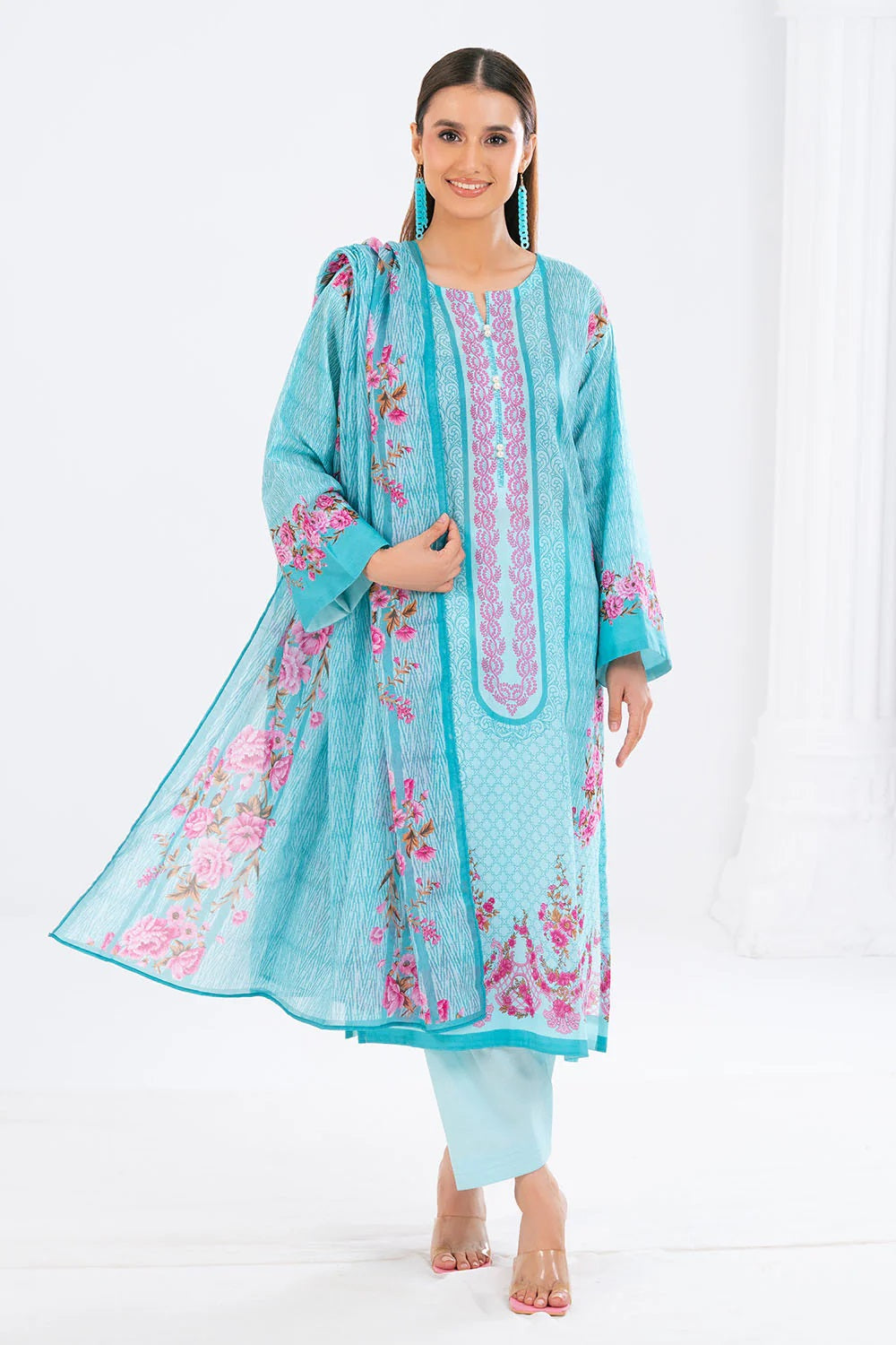 3 Piece Lawn Printed UnStitched Suit