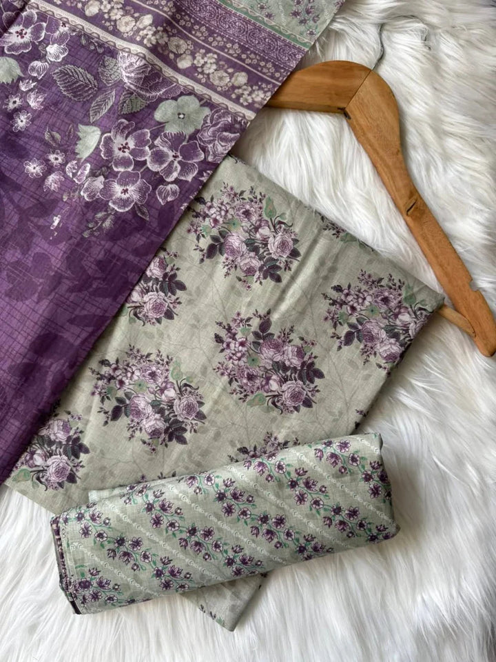 Printed Lawn Unstitched 3 Piece Suit