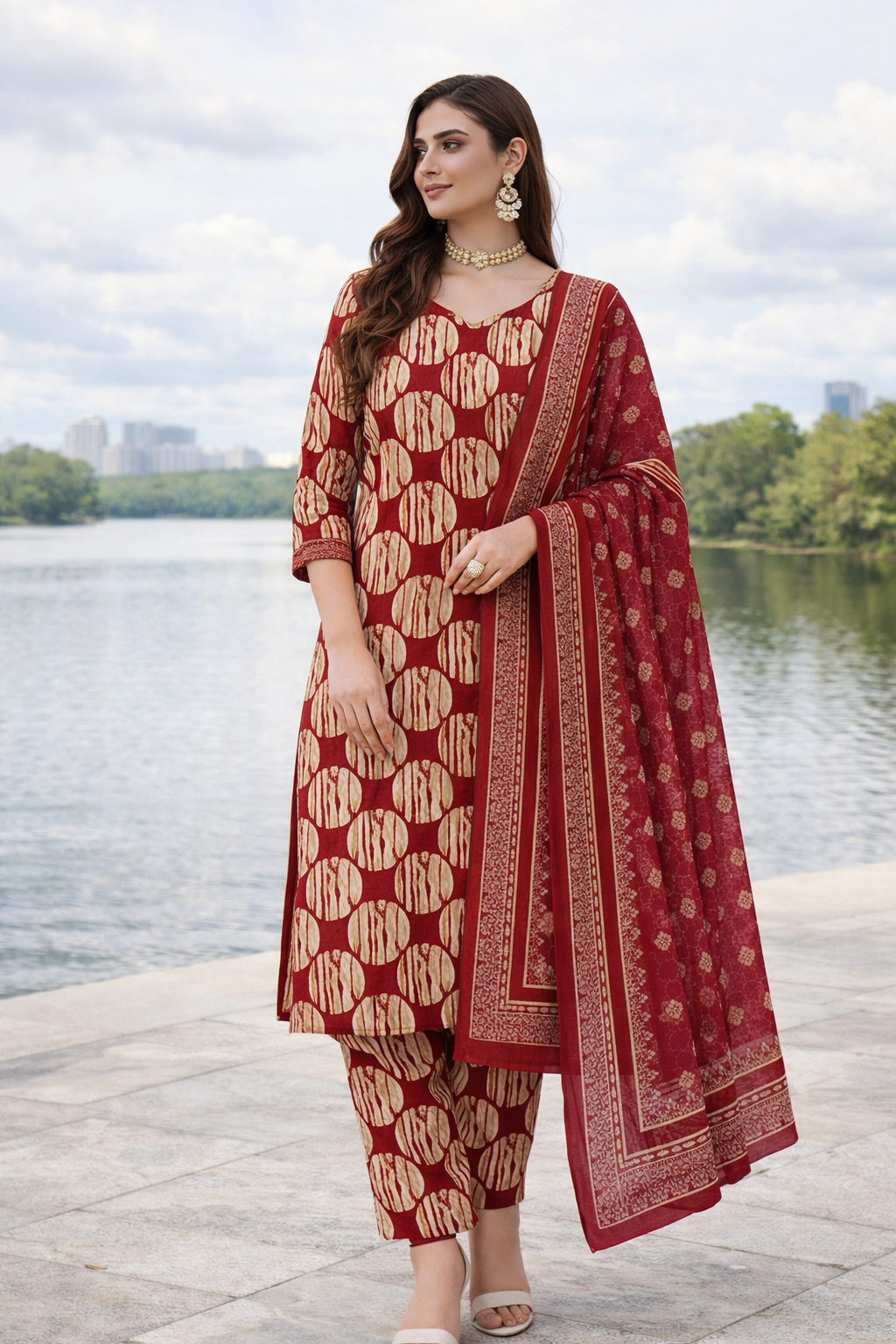 Swiss Lawn Unstitched 3 Piece Suit - K1310