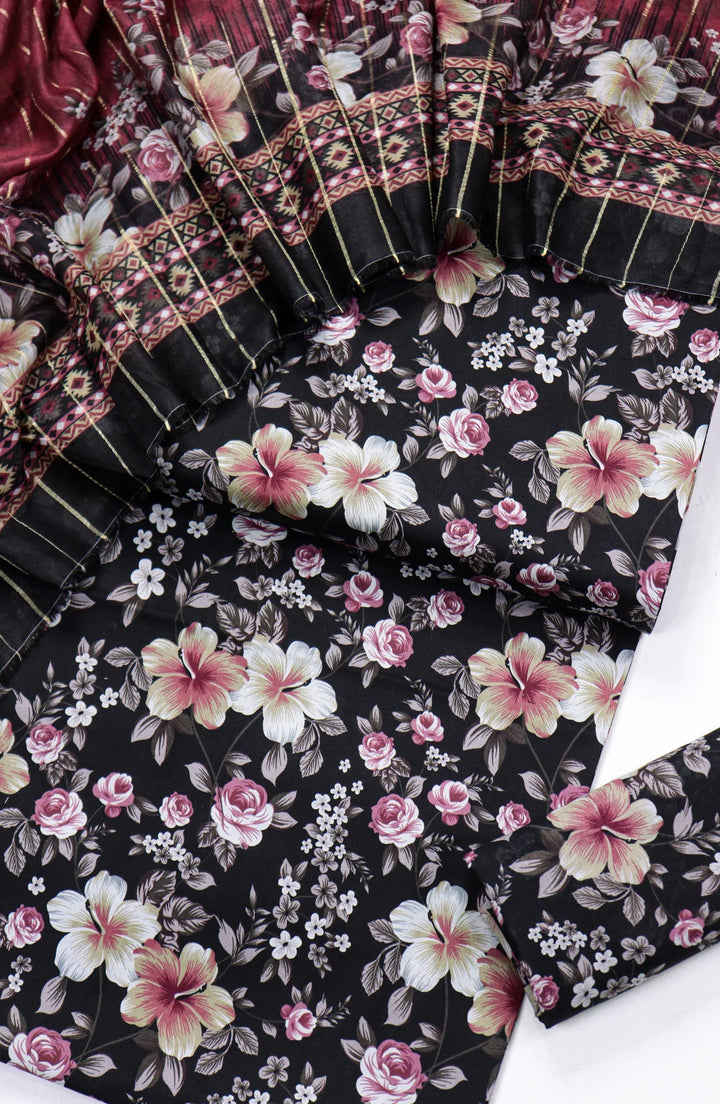 Printed Lawn Unstitched 3 Piece Suit