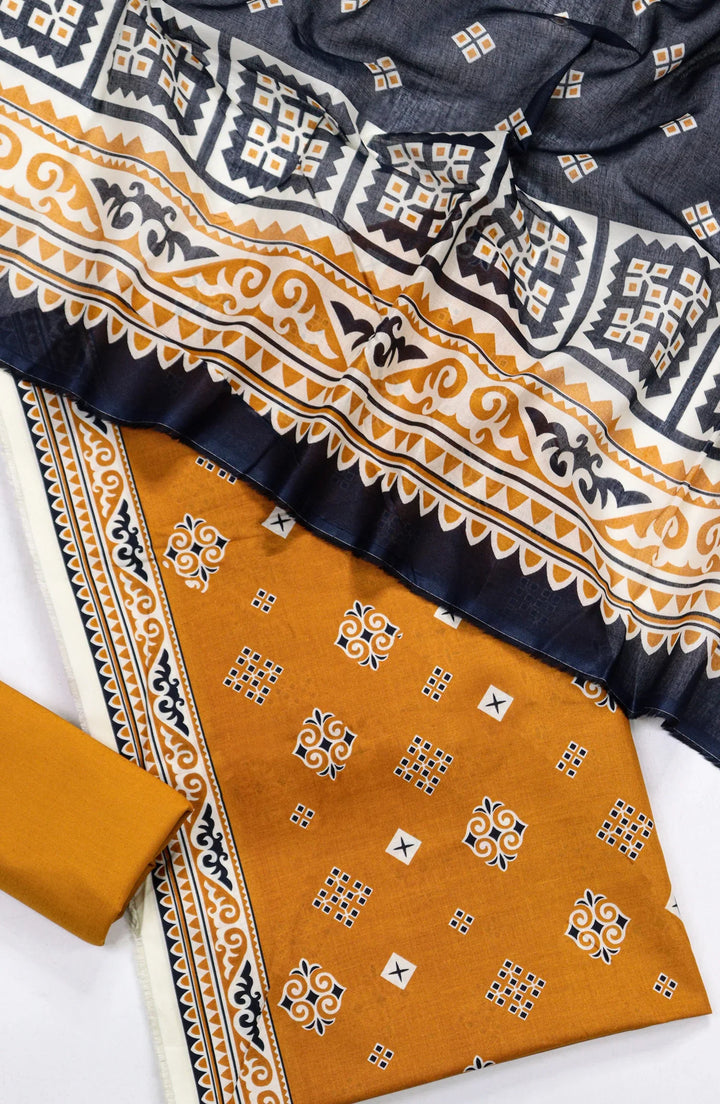 Printed Lawn Unstitched 3 Piece Suit