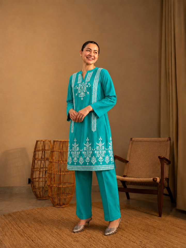 2 Pc Stitched Lawn Suit - PRET - D-01-GRN