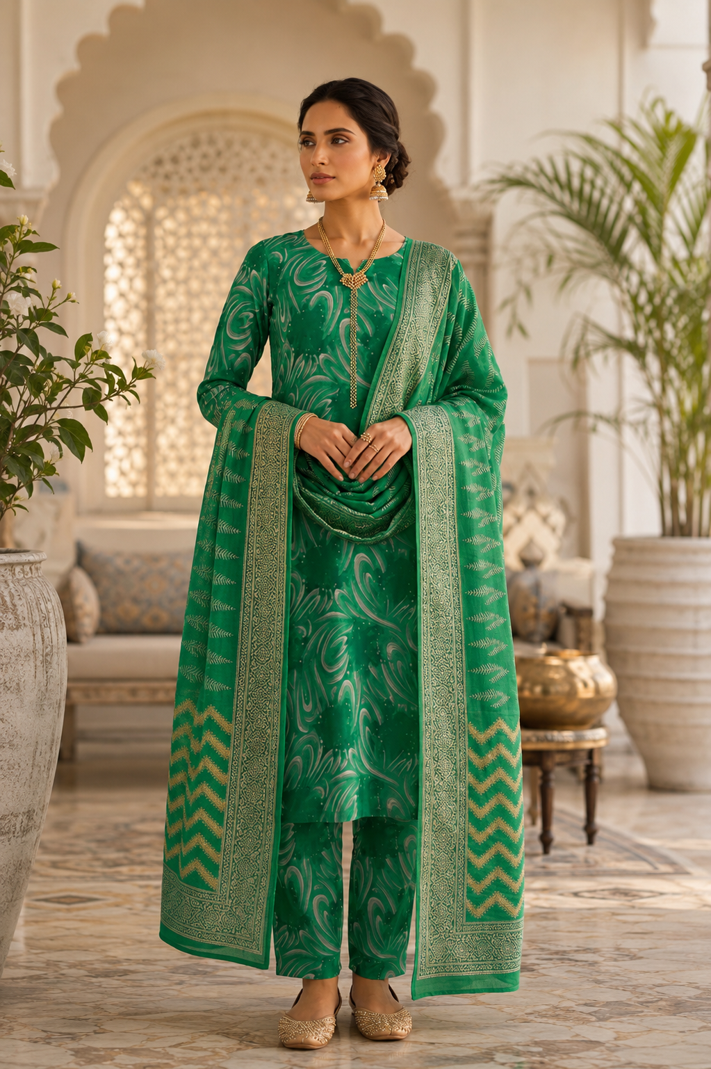Swiss Lawn Unstitched 3 Piece Suit - A1815