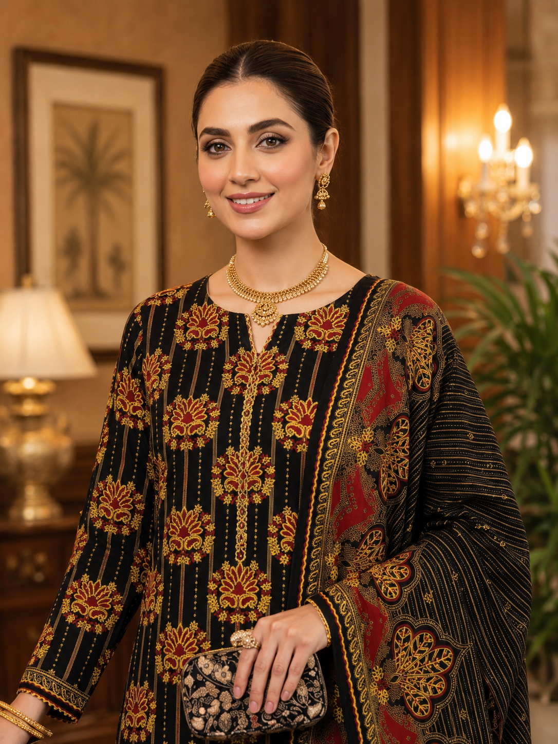 Swiss Lawn Unstitched 3 Piece Suit - A1607