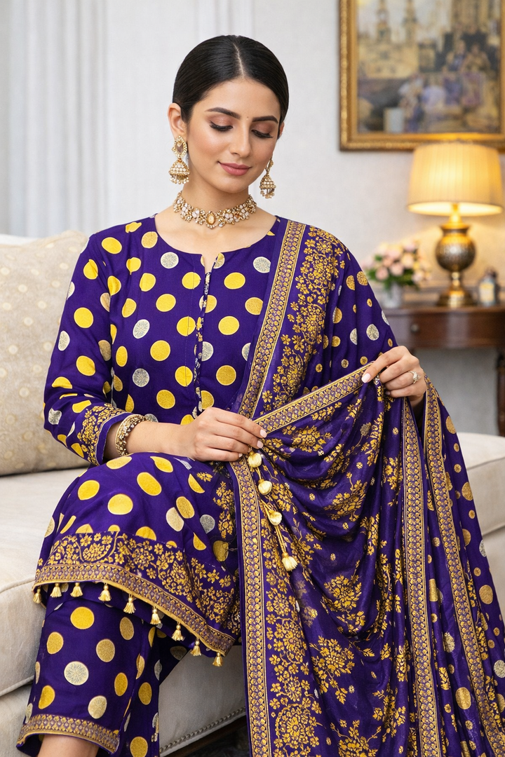 Swiss Lawn Unstitched 3 Piece Suit - A1316