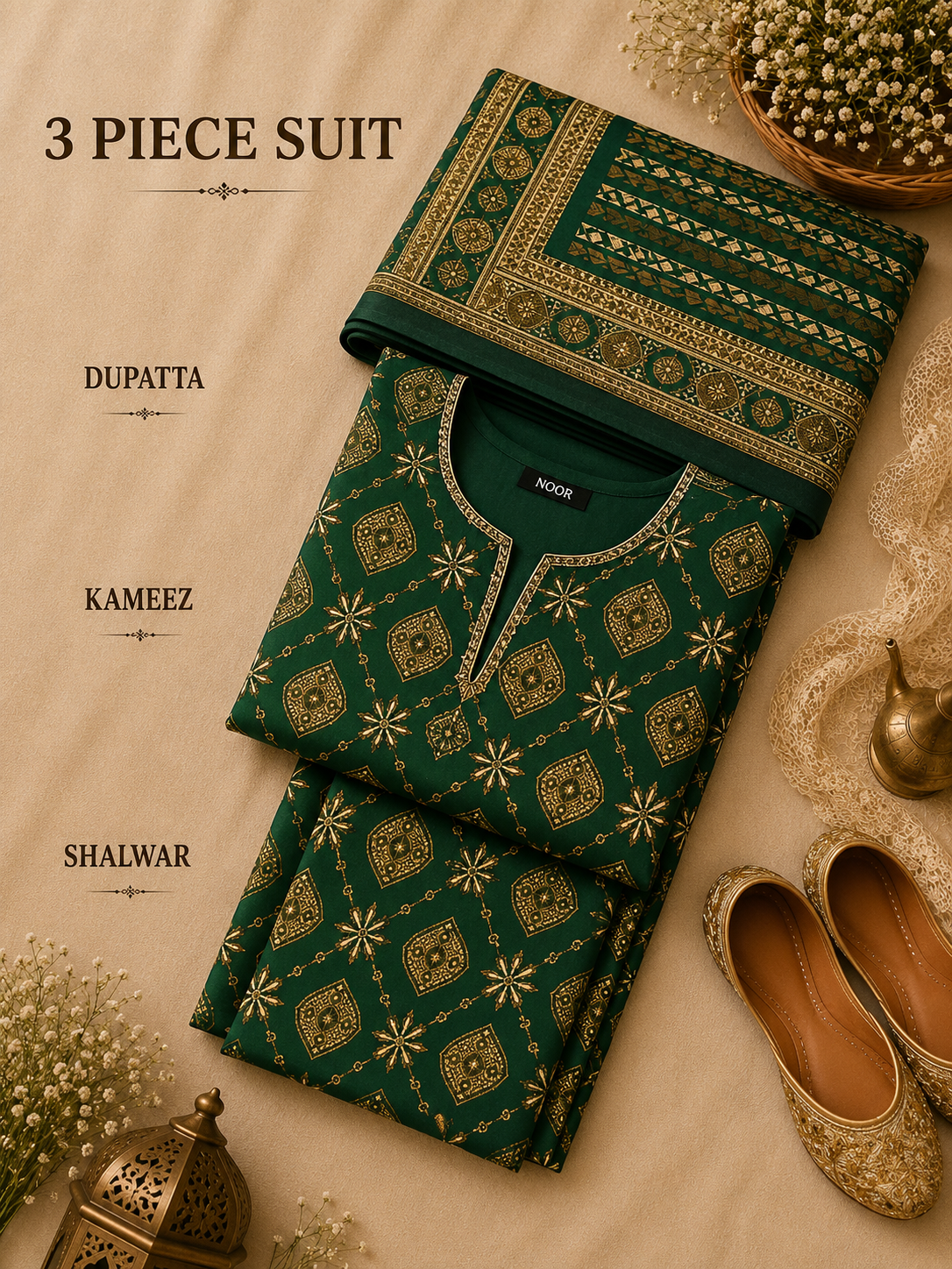 Signature Premium Unstitched 3PC Regal Lawn Suit - M1502