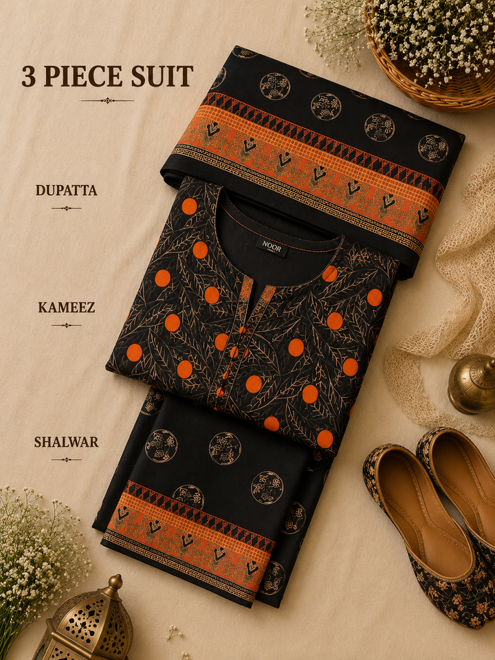 Signature Premium Unstitched 3PC Regal Lawn Suit - M1507
