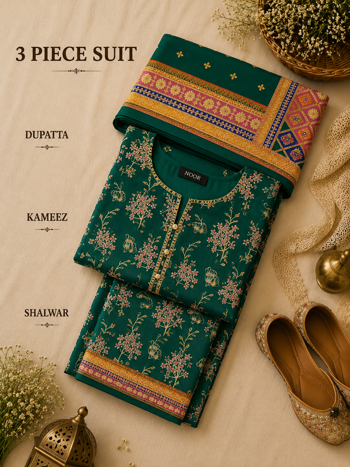 Signature Premium Unstitched 3PC Regal Lawn Suit - M1508