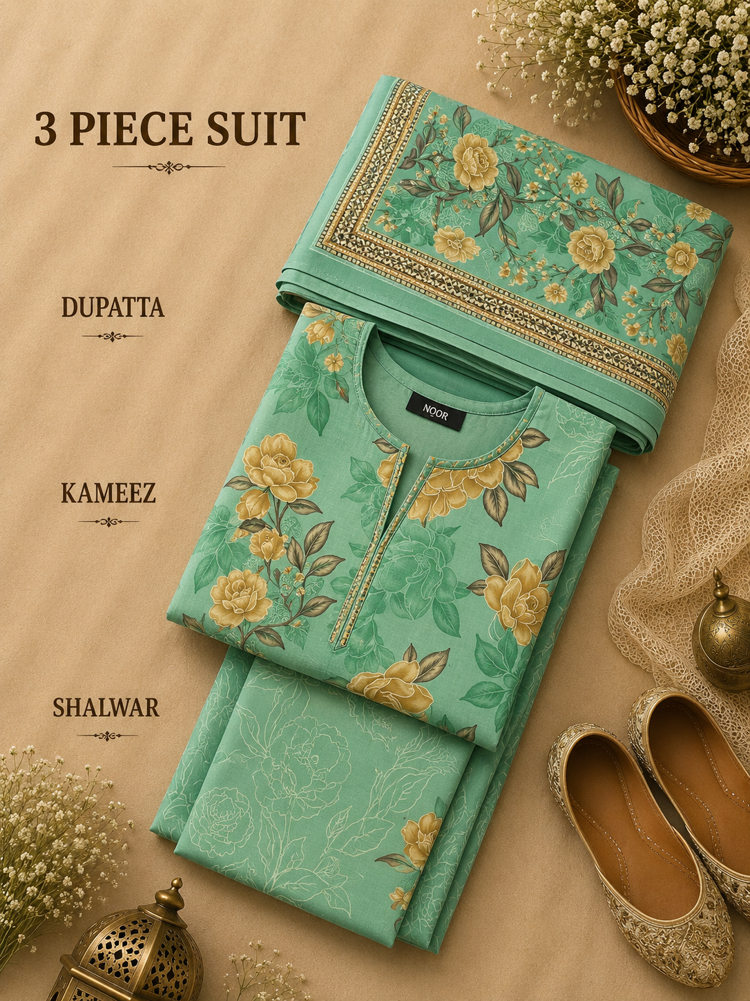 Signature Premium Unstitched 3PC Regal Lawn Suit - M1512