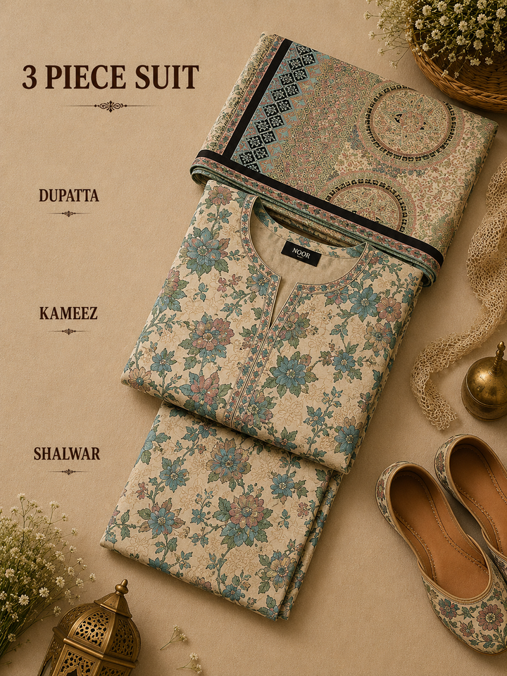 Signature Premium Unstitched 3PC Regal Lawn Suit - M1604