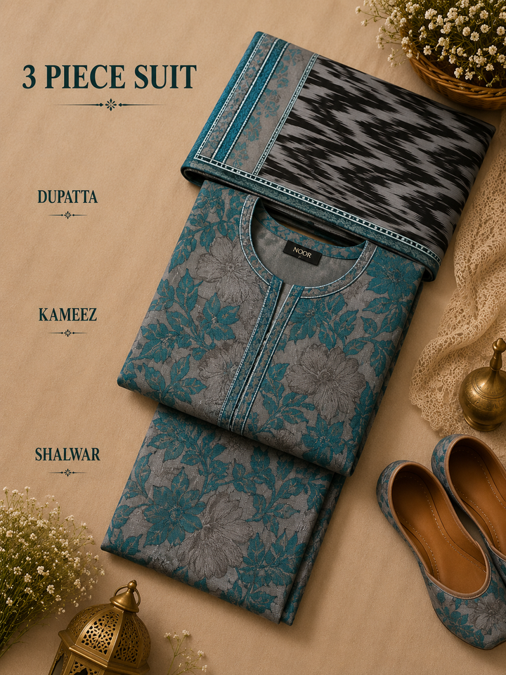 Signature Premium Unstitched 3PC Regal Lawn Suit - M1605