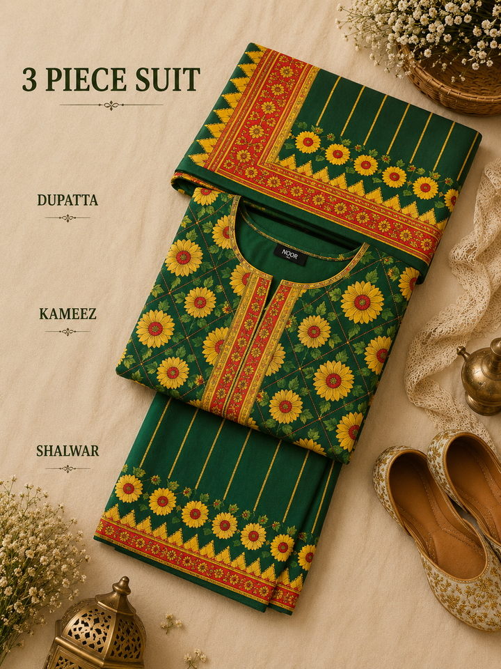 Signature Premium Unstitched 3PC Regal Lawn Suit - M1612