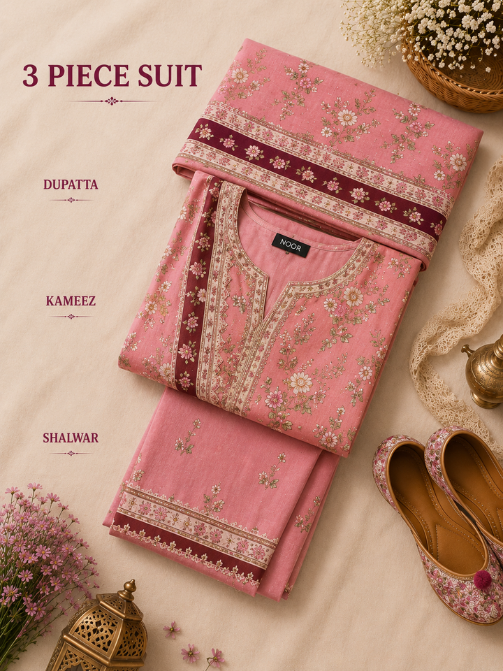 Signature Premium Unstitched 3PC Regal Lawn Suit - M1613