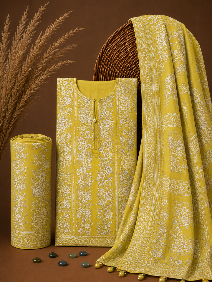 Signature Premium Unstitched 3PC Noble Lawn Suit - T1301