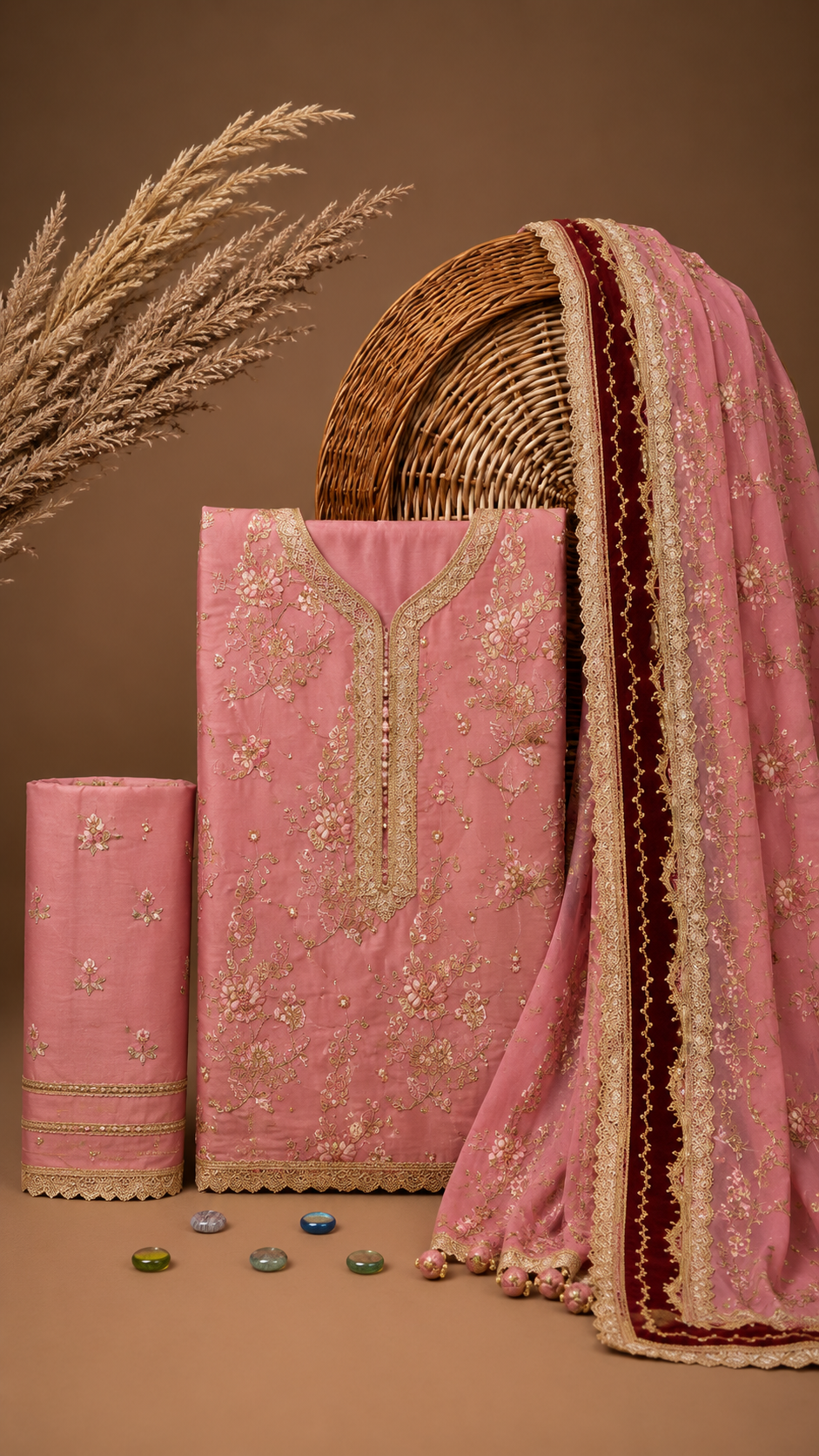Signature Premium Unstitched 3PC Noble Lawn Suit - T1613