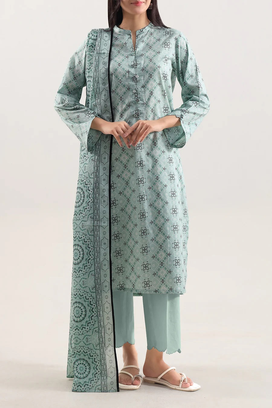 3 Piece Lawn Printed UnStitched Suit