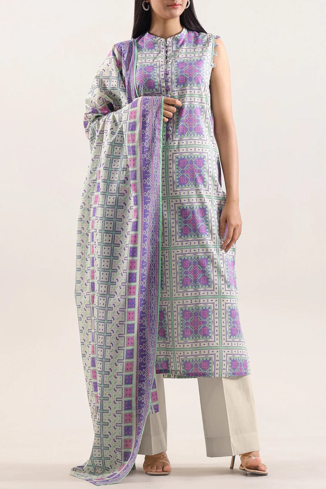 3 Piece Lawn Printed UnStitched Suit