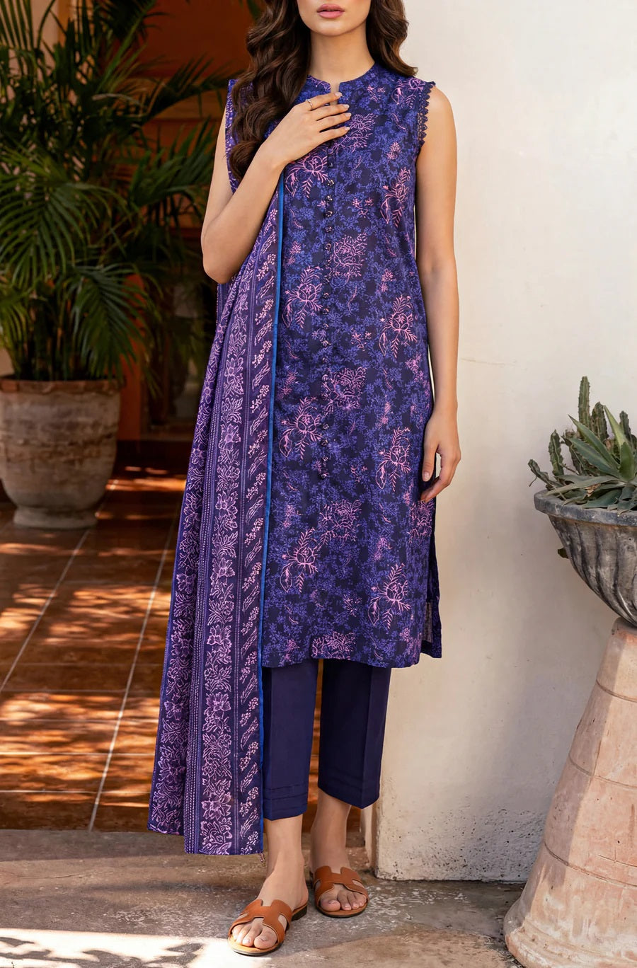 3 Piece Lawn Printed UnStitched Suit